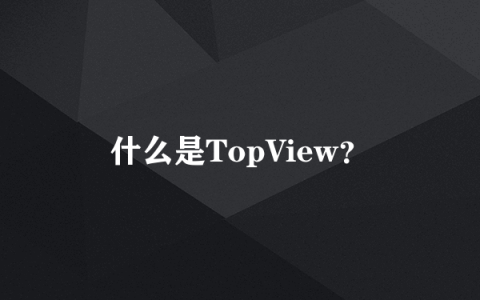 什么是TopView？topview数据服务